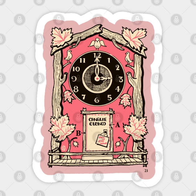 Vintage Charlie Cuckoo Clock Sticker by StudioPM71